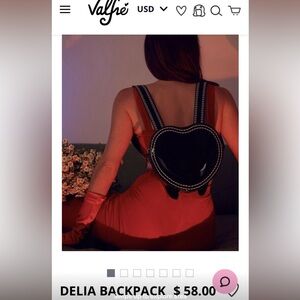 Valfre Delia Black Heart Mini Bag